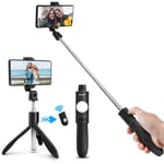 Mohoo - Bastone Selfie Asta Selfie Bluetooth Controllo Sans Fil Selfie Stick Treppede Pour Android iOS xs Max xr x 8s Huawei P20 P30 Mate Pro Hasaki