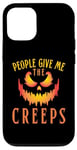 Coque pour iPhone 15 Pro T-shirt à motif Jack-o-Lantern de People Give Me The Creeps pour Halloween