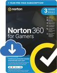 Norton 360 for Gamers Antivirus 2024 3 Device 1 Year Same Day EMAIL Delivery