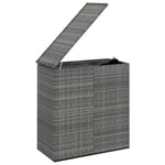 Boîte a coussins coffre de rangement de jardin resine tressee 100 x 49 x 103,5 cm gris