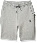 Nike M NSW TCH FLC Short Shorts de Sport Homme DK Grey Heather/Dark Grey/(Black) FR: XL (Taille Fabricant: XL-T)