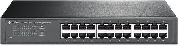 Tl-Sg1024d Switch Ethernet 24 Ports Gigabit, Switch Rj45, Hub Rj45, Prévention Des Boucles, Mode D'isolement, Boitier Métal, Bureau/Montage En Rack, Brancher Et Utiliser