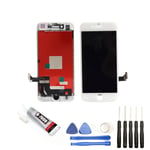 VITRE TACTILE  + ECRAN LCD SUR CHASSIS POUR  IPHONE 7 BLANC + OUTILS + COLLE