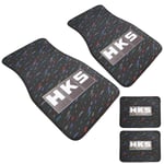 (HKS Fabric-Confetti)4kpl Le Mans Confetti Kangasmatto Pehmomatto Matto Liukumaton lattiamatot JDM automatot Pad Protector