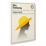 Book Cover Mrs Dalloway Virginia Wolf Canvas Print for Living Room Bedroom Home Office Décor, Wall Art Picture Ready to Hang, 30 x 20 Inch (76 x 50 cm)