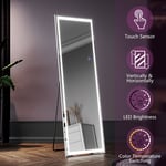 Full Length Mirror With LED Lights Dressing Mirror Floor Standing/Wall Mounted