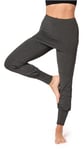 Bellivalini Pantalon Long avec Jupe Courte pour Femmes Sport Yoga Jogging Pilates pour l'été Legging Flare Jupette BLV50-275 (Mélange Sombre, S)