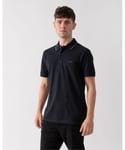 BOSS Green Paule 4 Mens Tipped Collar Polo Shirt - Dark Blue - Size Medium