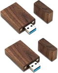 16 Go Clé Usb 3.0 En Bois Lot De 2,Clé Usb 16 Go 3.0 Super-Speed 2 Pièces Clef Usb 16Gb Élégante Flash Drive Thumb Drive Cadeau D'Affaires Ou Cadeau Pour Amis,Noyer Noir