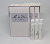 3x DIOR Miss Dior EAU DE PARFUM (3x 1ml Size Sample Spray) EDP Ladies