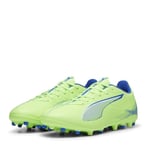 PUMA Mixte Ultra 5 Play MG Soccer Shoe, Fizzy Apple White-Bluemazing, 40.5 EU