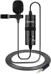 Microphone Lavalier De 19 Pieds Pour Canon Iphone Podcast, Micro D'Enregistrement À Omnidirectionnel Pour Nikon Sony Iphone 8 8 Plus 7 6 Dslr Caméscope Enregistreur Audio Youtube I[YIN142416]