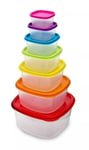 Set of 7 - LARGE set food containers lunch box kitchen storage 180ml to 5L