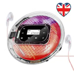 Portable CD Walkman Rechargeable Digital Display CD Music Player Support TF Card