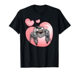 Cute Jumping Spider Love, Regal Spooder, Arachnid Valentines T-Shirt