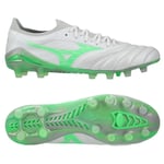 Mizuno Morelia Neo IV Beta Elite FG/AG Frontier - Hvit/Neon Grønn/Cool Gray, størrelse 40