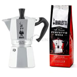 Bialetti Moka Express 6 Cup with Coffee - Italian Stovetop Espresso Maker Pot