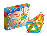 GEOMAG - CLASSIC CONFETTI 50 Pièces - Jeu de Construction Magnétique pour Enfants dès 3-4 Ans - Fabrication Suisse - Blocs Construction avec 16 Tiges, 14 Billes, 20 Tiles - Jeux Aimanté STEM