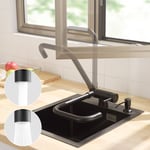 Cecipa - Mitigeur Cuisine Rabattable Noir Robinet Cuisine Pliable avec 2 Jets aux Choix Mitigeur de Cuisine Sous Fenêtre avec Bec Orientable 360°