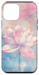 Coque pour iPhone 12 mini Fleur de lotus éléments célestes ornements pastel graphique