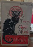 plaque métal  "tournée du chat noir"  20*30 cm