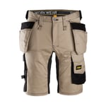 Snickers Workwear AllroundWork, arbetsshorts stretch med hölsterfickor. - Khaki/Svart - 042