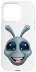 Coque pour iPhone 15 Pro Max Alien Gris Gris Fun Personnage de dessin animé drôle