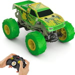 Hot Wheels Monster Trucks Gunkster Véhicule télécommandé à l’échelle 1/15, brille dans le noir, pneus tout-terrain, HTP15