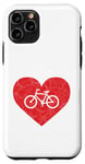 Coque pour iPhone 11 Pro I LUV BIKES Love to Ride My Bicycle Heart Cycling Inspired