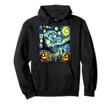 Starry Night And Halloween Starry Night And Halloween Pullover Hoodie