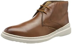 Clarks Homme Dennet Mid Bottine Chukka, Foncé Tan Lea, 39.5 EU