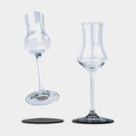 Silwy Magnetiska snapsglas i kristall Magnetic Crystal Glass Liqueur, transparent, 9.5 cl, 2-pack + magnetiska glasunderlägg