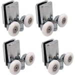 Lot de 4 roulettes de porte de douche de 23 mm Rouleau pour Coulissante Porte Douche - Dpzo