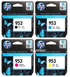 4 HP 953 Genuine Officejet Pro 8218 8710 Ink Cartridges Inc VAT