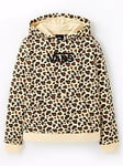 Vans Girls Felidae Leopard Hoodie - Brown, Brown, Size M=9-11 Years