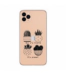 Coque Iphone 11 cactus noir tropical exotique quotes