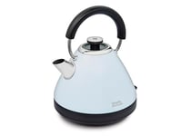 Morphy Richards 100136 Venture Pyramid Kettle, 1.5 L, 3 kW Rapid Boil, Anti Limescale Filter, Boil Dry Protection, Water Window, 360 Cordless Base, Duck Egg