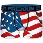 Boxers Freegun  Boxer Homme Microfibre FLAG Bleu Rouge