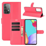 Galaxy A52S 5G      Pu Wallet Case    [Red]