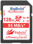 128GB Memory card for FujiFilm X20 Camera, 95MB/s Class 10 SDXC