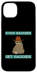 Coque pour iPhone 14 Plus Even Baddies Get Saddies Funny Sloth Cowboy Blague