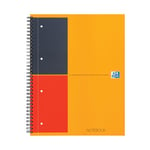 Oxford International Wirebound Notebook A4+ Perforated 160 Pages Orang