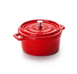 Ibili Round Mini Casserole, enamelled cast iron, Red, 13 x 8 cm, Roja 0,5 Litros