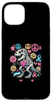 Coque pour iPhone 15 Plus Peace Love Cure T-Rex Dinosaure Sensibilisation au cancer du sein