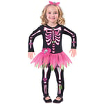 amscan 9903398 Costume de squelette d'Halloween pour fille 2-3 ans