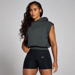 MP Women's Origin Cropped Sleeveless Hoodie - Washed Black - XS