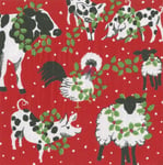 Christmas on the Farm Animals cocktail napkins 20 pk 25cm sq 3ply