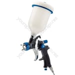 Draper HVLP Air Spray Gun with Composite Body and Gravity Fed Hopper, 600ml