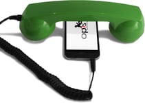 Opis 60S Micro - Combine Telephone Portable/Combiné Téléphone Rétro/Casque Audio En Forme Combiné Téléphonique Pour Les Smartphones Android, Tablettes, Ordinateurs Portables, Etc. (Vert)