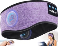 MUSICOZY Sleep Headphones Headband Bluetooth Soft for Light Purple 